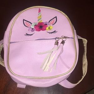 Purple unicorn backpack
